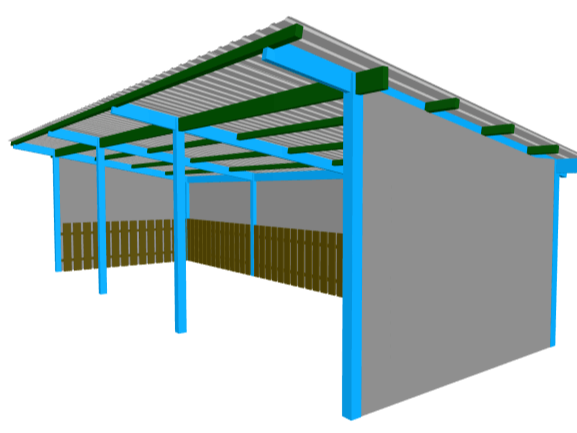 Karám beálló 3x9 hosszú (3 raszteres)